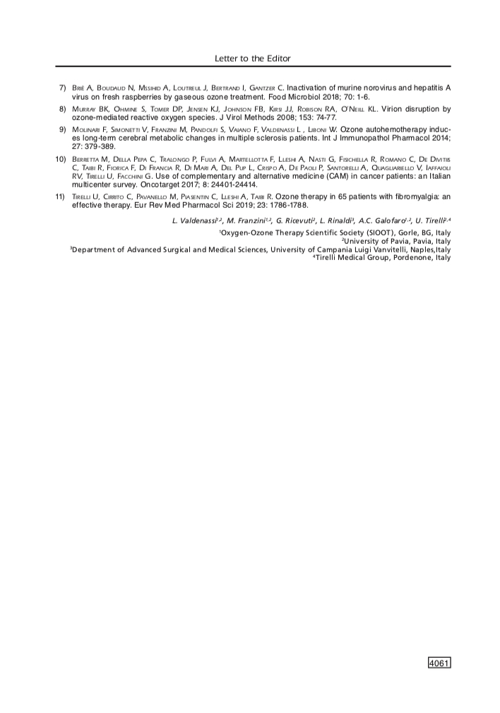 La lettera che si cita per le radiografie